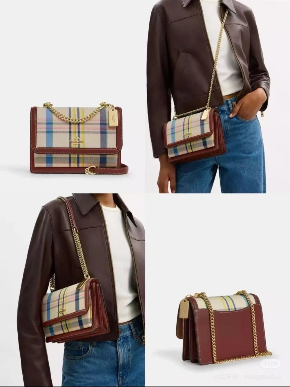 NWT‼️RARE Coach Klare Crossbody Bag With Plaid Print